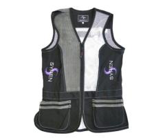 GILET DE TIR HOMME CAESAR GUERINI SYREN - BLACK & GREY - XXL - DROITIER OCCASION XXL - Droitier